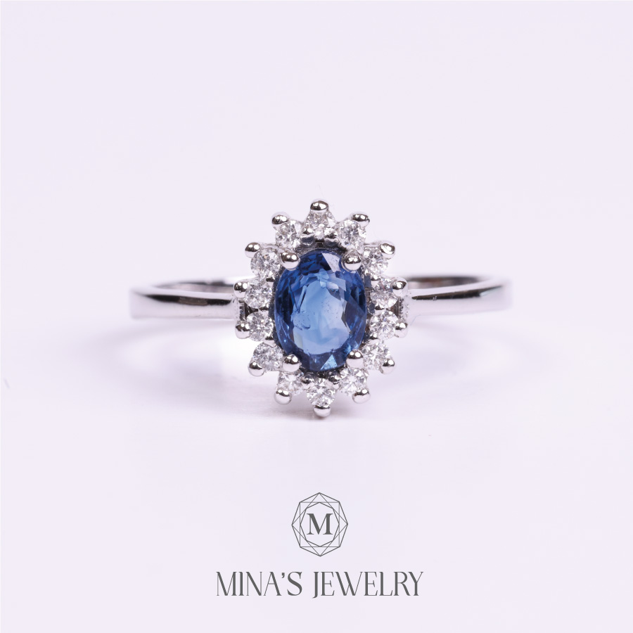 blue sapphire diamond ring