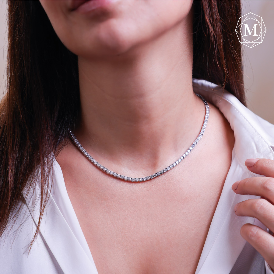 diamond tennis necklace